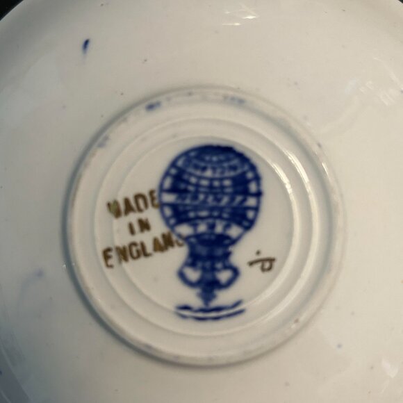 Fenton Osaka Vintage White Blue Gold Tea Cup & Saucer from 1910, England - Picture 6 of 8